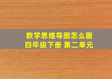 数学思维导图怎么画四年级下册 第二单元